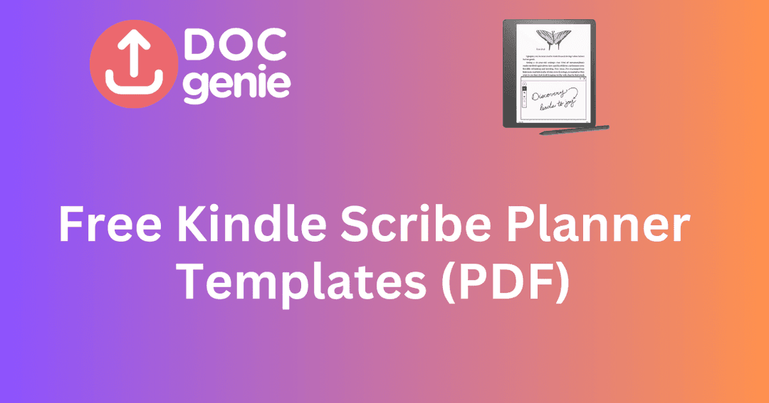 Free Kindle Scribe Planner Templates (PDF) – Download & Use Guide